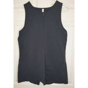 Athleta Women Medium Sleeveless Tank Top Travel Gym Athletic Black Yoga Run